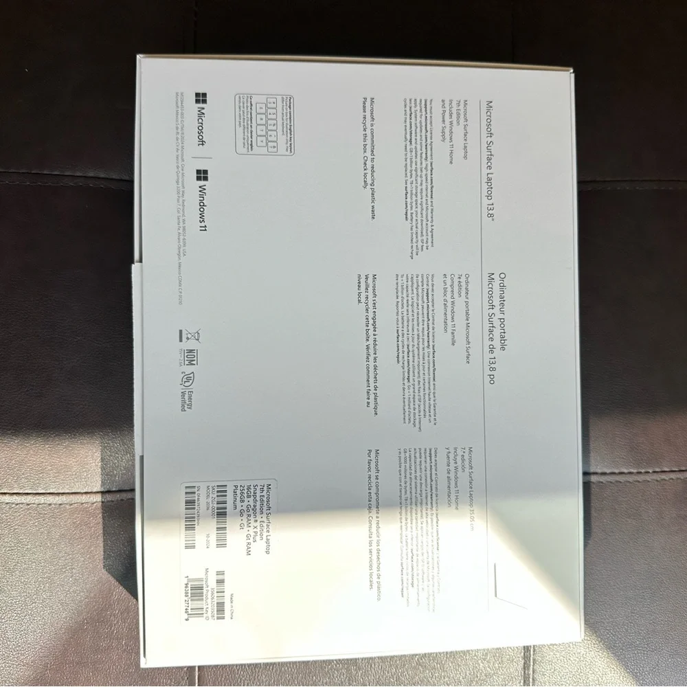 Microsoft Surface Laptop Empty Box